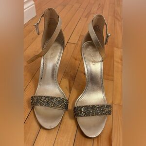 Nine West Shimmering Gold Heels